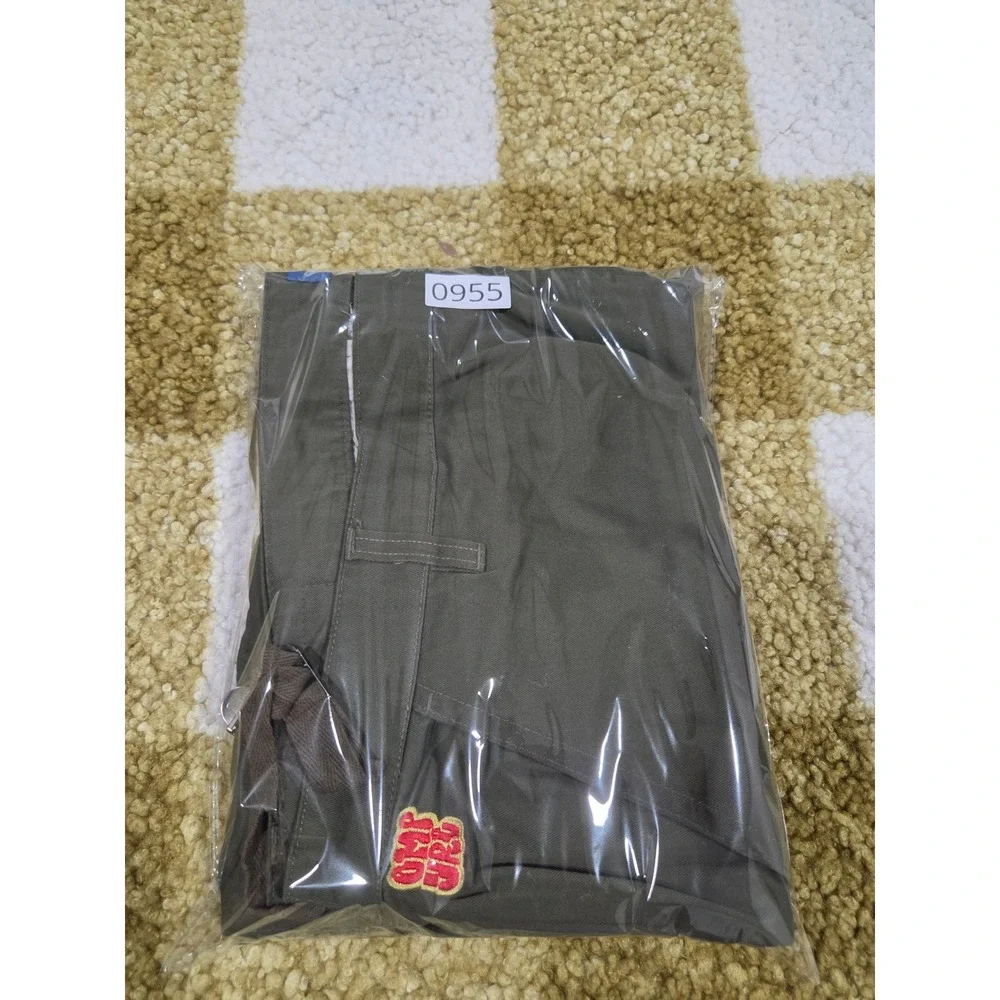 Gnu Guru Relax Cargo Pants Mens 40 Olive Green Utility Workwear Straight Leg